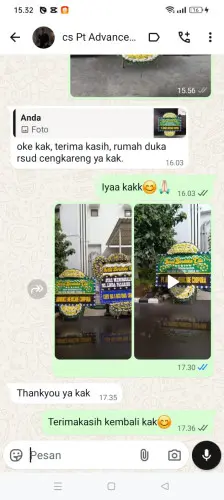 Testimonial Papan Bunga Pernikahan cikampek