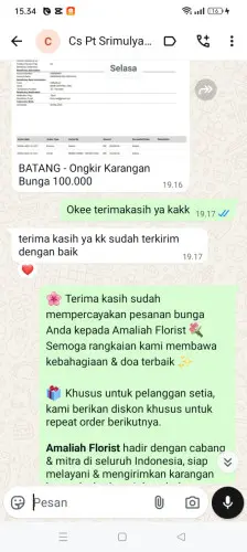 Testimonial Papan Bunga cikampek