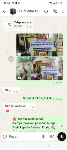 Testimonial Papan Bunga cikampek