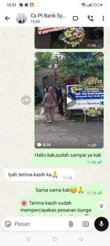 Testimonial Papan Bunga cikampek